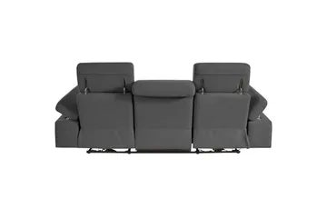 3-sitssoffa Rayland Grå, Sunday tyg, Manuell vilstol - Grå, Sunday tyg, Manuell vilstol - Möbler - Vardagsrum - Soffor - Reclinersoffor & Biosoffor
