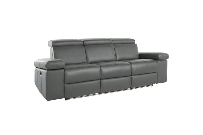 3-sitssoffa Rayland Grå, PU, Manuell vilstol - Grå, PU, Manuell vilstol - Möbler - Vardagsrum - Soffor - Reclinersoffor & Biosoffor