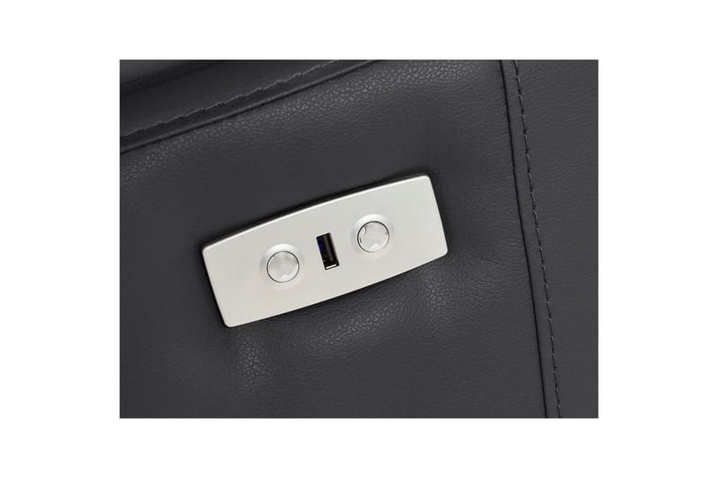 3-sitssoffa Rayland Svart, Läder/PU, Elektrisk vilstol - Svart, Läder/PU, Elektrisk vilstol - Möbler - Vardagsrum - Soffor - Reclinersoffor & Biosoffor