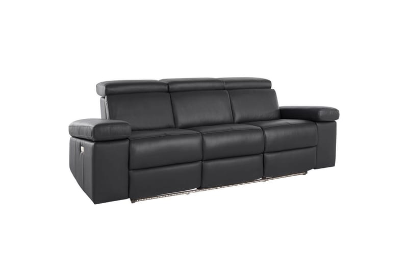 3-sitssoffa Rayland Svart, Läder/PU, Elektrisk vilstol - Svart, Läder/PU, Elektrisk vilstol - Möbler - Vardagsrum - Soffor - Reclinersoffor & Biosoffor