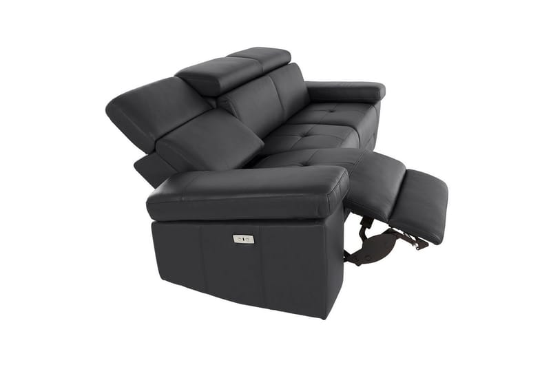 3-sitssoffa Rayland Svart, PU, Elektrisk vilstol - Svart, PU, Elektrisk vilstol - Möbler - Vardagsrum - Soffor - Reclinersoffor & Biosoffor
