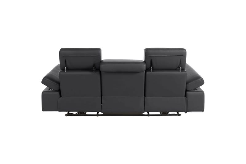 3-sitssoffa Rayland Svart, PU, Manuell vilstol - Svart, PU, Manuell vilstol - Möbler - Vardagsrum - Soffor - Reclinersoffor & Biosoffor