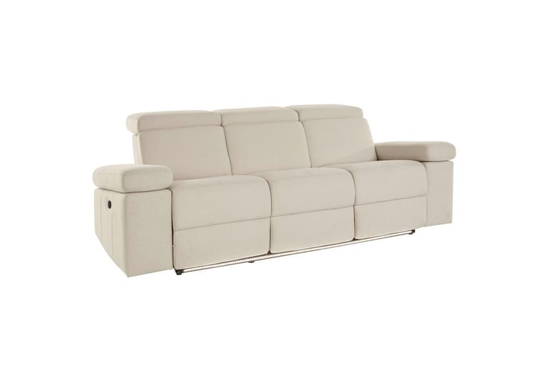 3-sitssoffa Rayland Vit, Sunday tyg, Elektrisk vilstol - Vit, Sunday tyg, Elektrisk vilstol - Möbler - Vardagsrum - Soffor - Reclinersoffor & Biosoffor