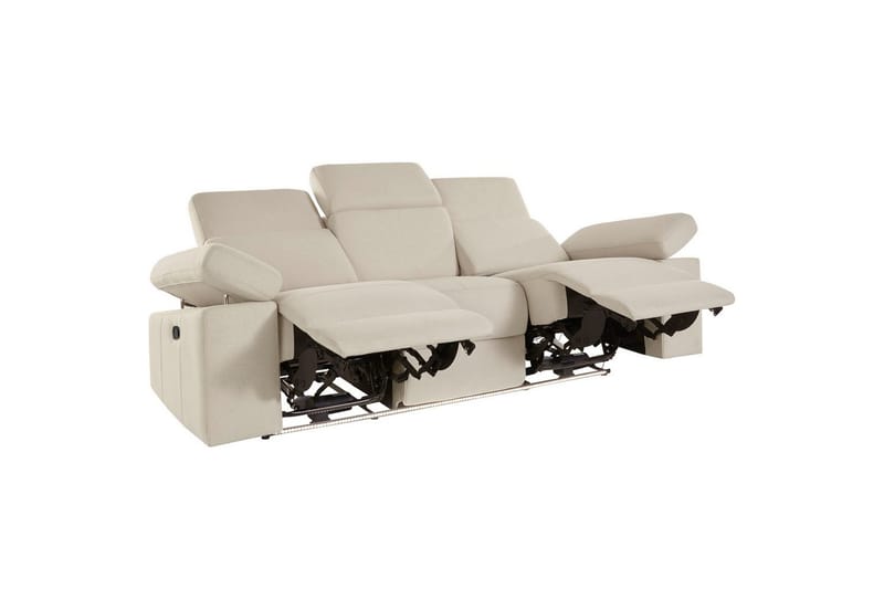 3-sitssoffa Rayland Vit, Sunday tyg, Elektrisk vilstol - Vit, Sunday tyg, Elektrisk vilstol - Möbler - Vardagsrum - Soffor - Reclinersoffor & Biosoffor