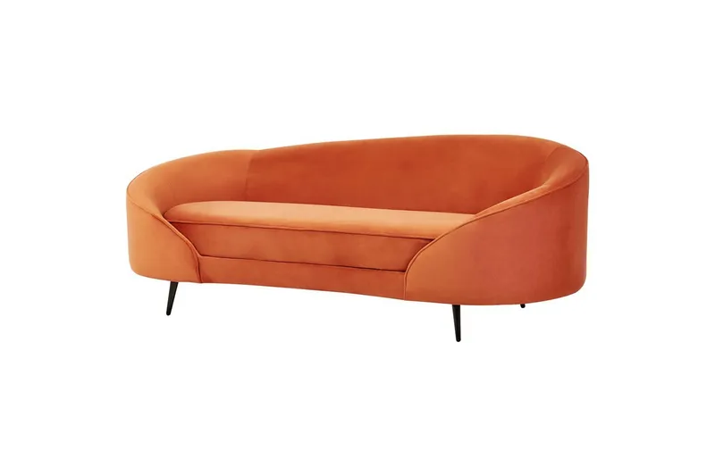 3-sitssoffa Savar Orange, Svart - Orange, Svart - Möbler - Vardagsrum - Soffor - 3-sits soffor
