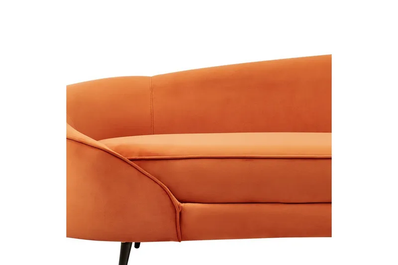 3-sitssoffa Savar Orange, Svart - Orange, Svart - Möbler - Vardagsrum - Soffor - 3-sits soffor