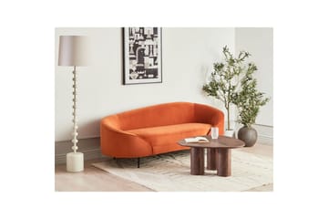 3-sitssoffa Savar Orange, Svart - Orange, Svart - Möbler - Vardagsrum - Soffor - 3-sits soffor