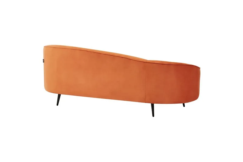 3-sitssoffa Savar Orange, Svart - Orange, Svart - Möbler - Vardagsrum - Soffor - 3-sits soffor