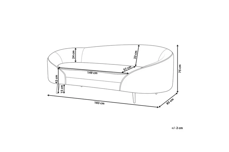 3-sitssoffa Savar Vit, Svart - Vit, Svart - Möbler - Vardagsrum - Soffor - 3-sits soffor