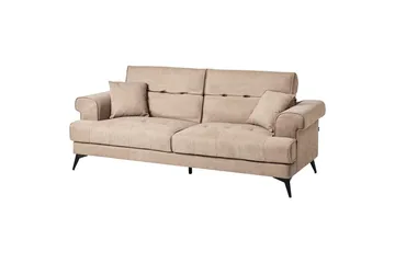 3-sitssoffa Skive Brun, Svart - Beige - Möbler - Vardagsrum - Soffor - 3-sits soffor