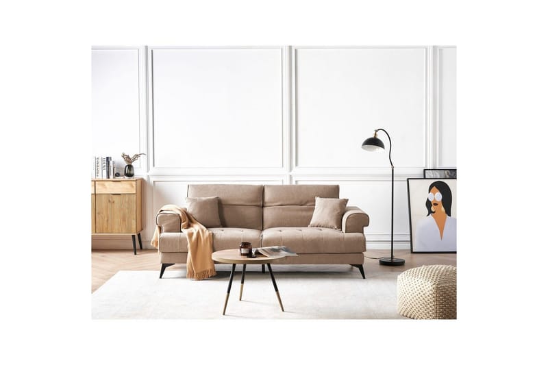 3-sitssoffa Skive Brun, Svart - Beige - Möbler - Vardagsrum - Soffor - 3-sits soffor