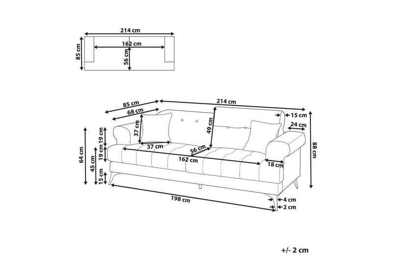 3-sitssoffa Skive Brun, Svart - Beige - Möbler - Vardagsrum - Soffor - 3-sits soffor