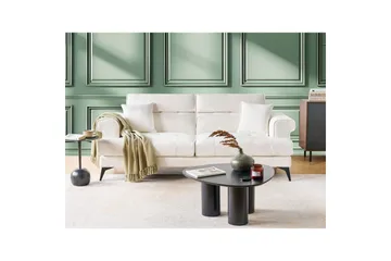 3-sitssoffa Skive Vit/Svart - Vit/Svart - Möbler - Vardagsrum - Soffor - 3-sits soffor
