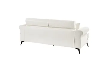 3-sitssoffa Skive Vit/Svart - Vit/Svart - Möbler - Vardagsrum - Soffor - 3-sits soffor