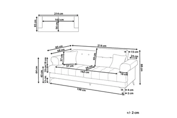 3-sitssoffa Skive Vit/Svart - Vit/Svart - Möbler - Vardagsrum - Soffor - 3-sits soffor