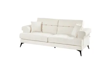 3-sitssoffa Skive Vit/Svart - Vit/Svart - Möbler - Vardagsrum - Soffor - 3-sits soffor