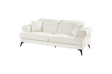 3-sitssoffa Skive Vit/Svart - Vit/Svart - Möbler - Vardagsrum - Soffor - 3-sits soffor