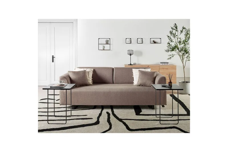 3-sitssoffa Sokna Brun, Svart - Brun - Möbler - Vardagsrum - Soffor - 3-sits soffor