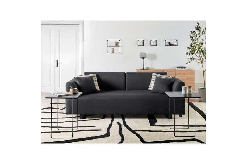 3-sitssoffa Sokna Svart - Svart - Möbler - Vardagsrum - Soffor - 3-sits soffor