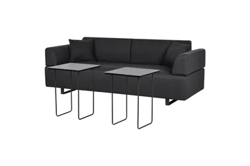 3-sitssoffa Sokna Svart - Svart - Möbler - Vardagsrum - Soffor - 3-sits soffor