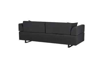 3-sitssoffa Sokna Svart - Svart - Möbler - Vardagsrum - Soffor - 3-sits soffor