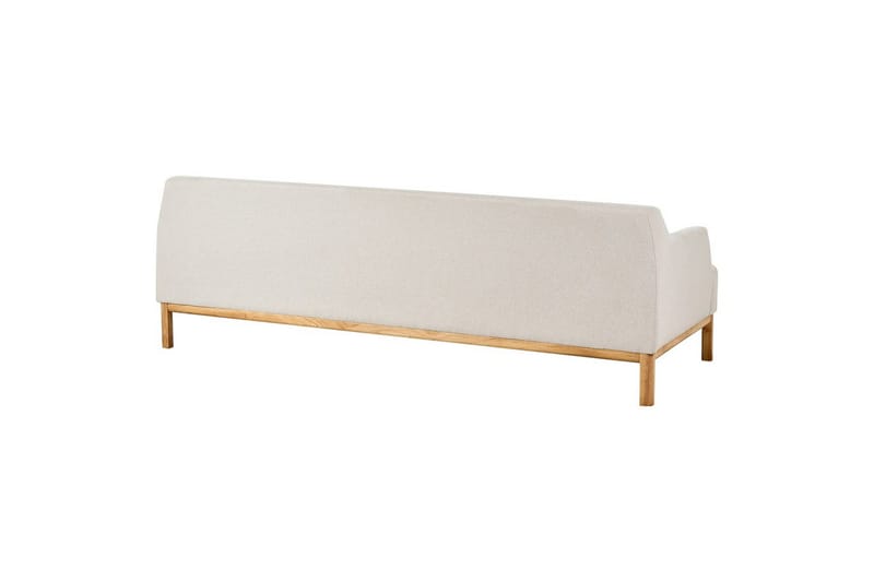 3-sitssoffa Sosjo Beige, ljust trä - Beige, ljust trä - Möbler - Vardagsrum - Soffor - 3-sits soffor