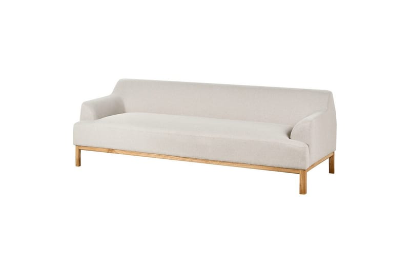 3-sitssoffa Sosjo Beige, ljust trä - Beige, ljust trä - Möbler - Vardagsrum - Soffor - 3-sits soffor