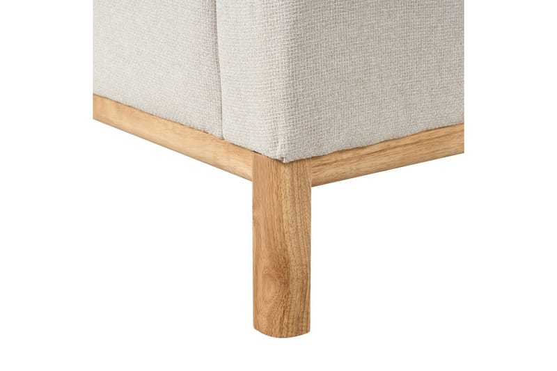 3-sitssoffa Sosjo Beige, ljust trä - Beige, ljust trä - Möbler - Vardagsrum - Soffor - 3-sits soffor