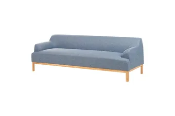 3-sitssoffa Sosjo Blått, ljust trä - Blått, ljust trä - Möbler - Vardagsrum - Soffor - 3-sits soffor