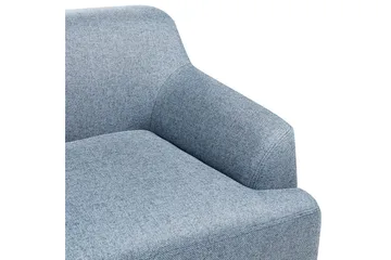 3-sitssoffa Sosjo Blått, ljust trä - Blått, ljust trä - Möbler - Vardagsrum - Soffor - 3-sits soffor