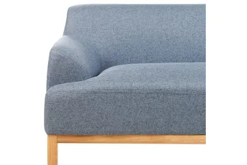 3-sitssoffa Sosjo Blått, ljust trä - Blått, ljust trä - Möbler - Vardagsrum - Soffor - 3-sits soffor