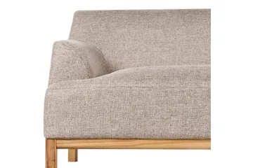 3-sitssoffa Sosjo Brunt, ljust trä - Brunt, ljust trä - Möbler - Vardagsrum - Soffor - 3-sits soffor