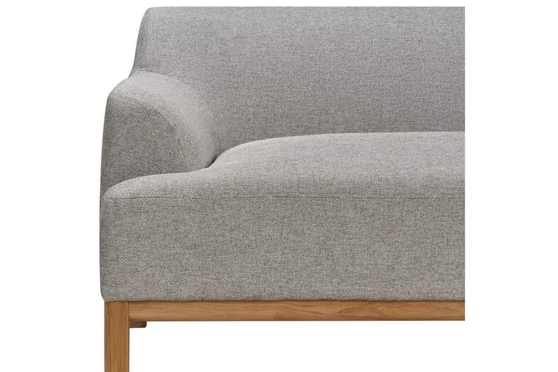 3-sitssoffa Sosjo Grå, ljust trä - Grå, ljust trä - Möbler - Vardagsrum - Soffor - 3-sits soffor
