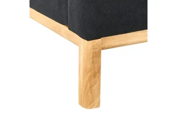 3-sitssoffa Sosjo Svart, ljust trä - Svart, ljust trä - Möbler - Vardagsrum - Soffor - 3-sits soffor
