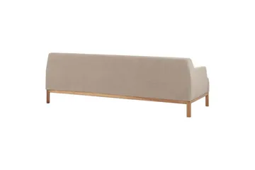 3-sitssoffa Sosjo Taupe, ljust trä - Taupe, ljust trä - Möbler - Vardagsrum - Soffor - 3-sits soffor