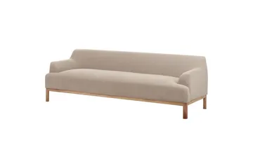 3-sitssoffa Sosjo Taupe, ljust trä - Taupe, ljust trä - Möbler - Vardagsrum - Soffor - 3-sits soffor