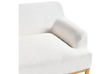 3-sitssoffa Sosjo Vit, ljust trä - Vit, ljust trä - Möbler - Vardagsrum - Soffor - 3-sits soffor