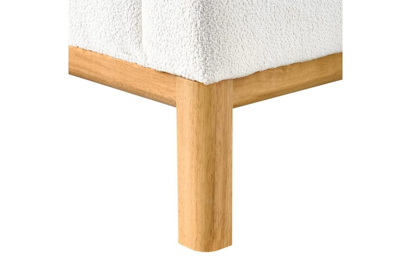 3-sitssoffa Sosjo Vit, ljust trä - Vit, ljust trä - Möbler - Vardagsrum - Soffor - 3-sits soffor