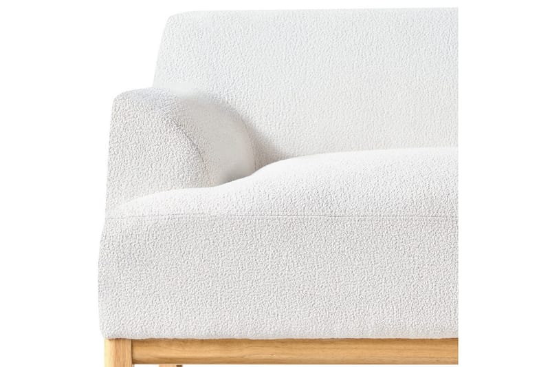 3-sitssoffa Sosjo Vit, ljust trä - Vit, ljust trä - Möbler - Vardagsrum - Soffor - 3-sits soffor