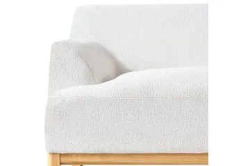 3-sitssoffa Sosjo Vit, ljust trä - Vit, ljust trä - Möbler - Vardagsrum - Soffor - 3-sits soffor