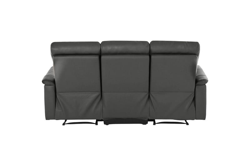 3-sitssoffa Southbrook Grå, PU/trä/metall, Manuell vilstol - Grå, PU/trä/metall, Manuell vilstol - Möbler - Vardagsrum - Soffor - Reclinersoffor & Biosoffor