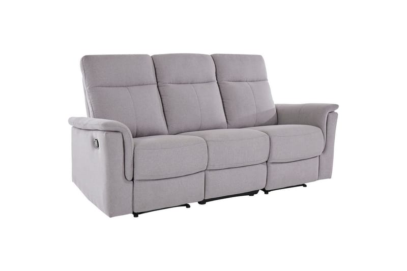 3-sitssoffa Southbrook Ljusgrå, Tyg/Trä/Metall, Manuell vilstol - Ljusgrå, Tyg/Trä/Metall, Manuell vilstol - Möbler - Vardagsrum - Soffor - Reclinersoffor & Biosoffor