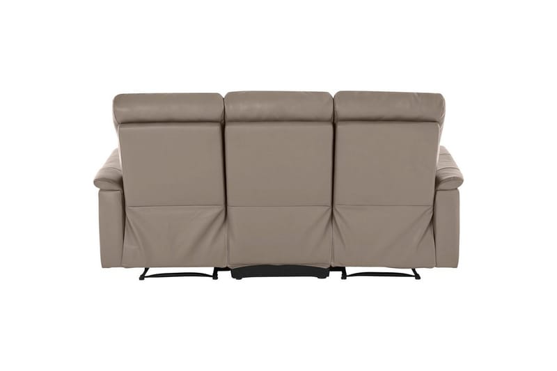 3-sitssoffa Southbrook Ljusgrå, PU/trä/metall, Manuell vilstol - Ljusgrå, PU/trä/metall, Manuell vilstol - Möbler - Vardagsrum - Soffor - Reclinersoffor & Biosoffor