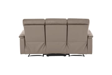 3-sitssoffa Southbrook Ljusgrå, PU/trä/metall, Manuell vilstol - Ljusgrå, PU/trä/metall, Manuell vilstol - Möbler - Vardagsrum - Soffor - Reclinersoffor & Biosoffor