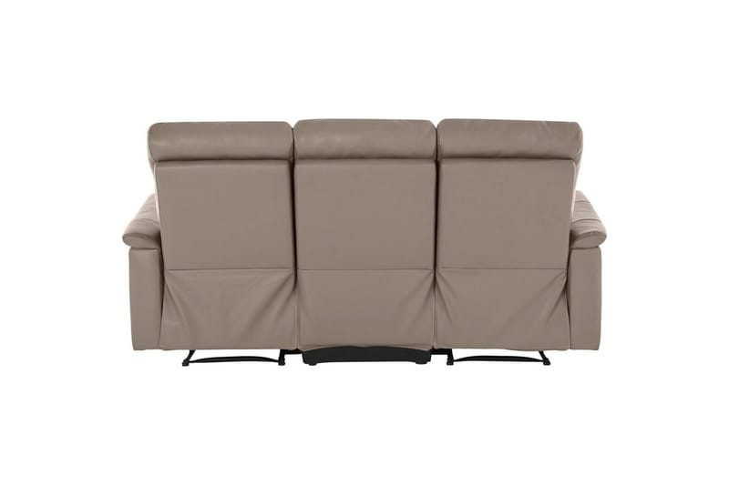 3-sitssoffa Southbrook Ljusgrå, PU/trä/metall, Manuell vilstol - Ljusgrå, PU/trä/metall, Manuell vilstol - Möbler - Vardagsrum - Soffor - Reclinersoffor & Biosoffor