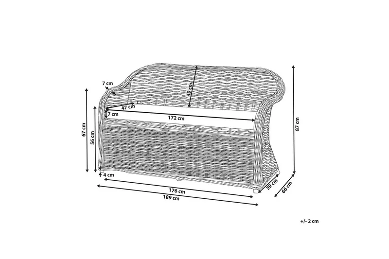 3-sitssoffa Susua - Utemöbler - Utesoffor & bänkar - Loungesoffa