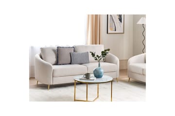 3-sitssoffa Trosa Beige, guld - Beige, guld - Möbler - Vardagsrum - Soffor - 3-sits soffor
