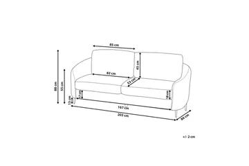 3-sitssoffa Trosa Vitt, guld - Vitt, guld - Möbler - Vardagsrum - Soffor - 3-sits soffor