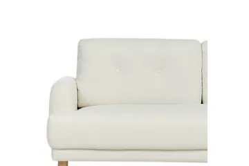 3-sitssoffa Tuve Off-white, ljust trä, Polyester - Off-white, ljust trä, Polyester - Möbler - Vardagsrum - Soffor - 3-sits soffor
