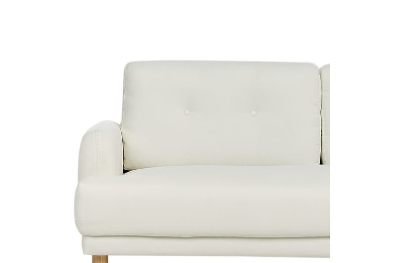 3-sitssoffa Tuve Off-white, ljust trä, Polyester - Off-white, ljust trä, Polyester - Möbler - Vardagsrum - Soffor - 3-sits soffor